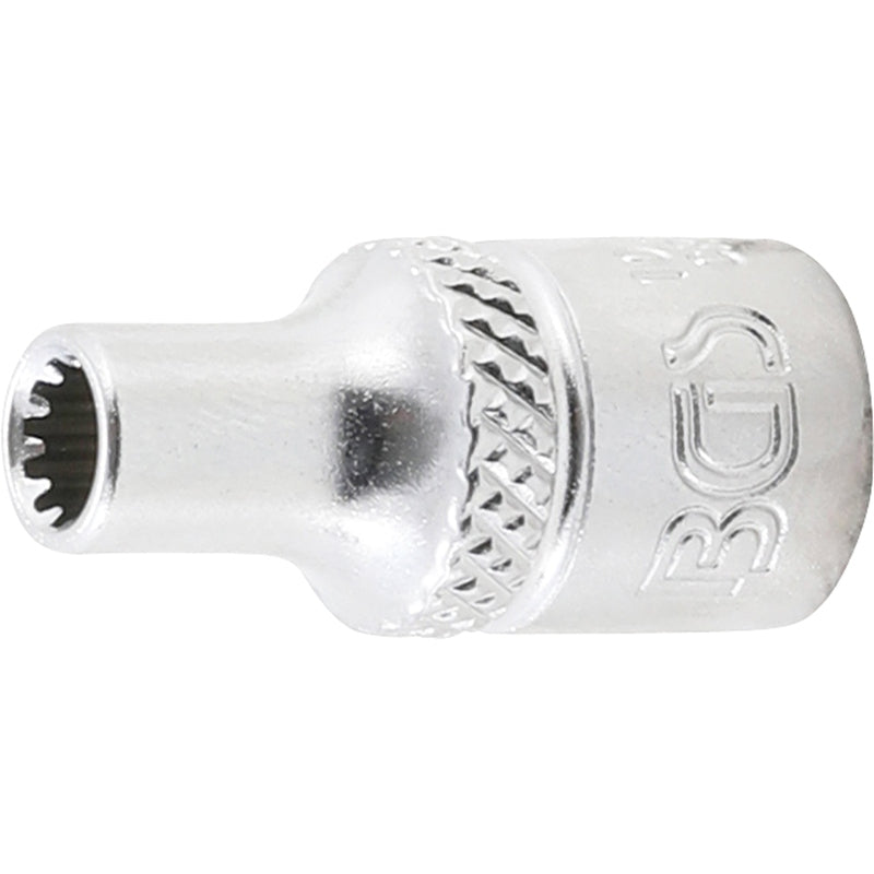 BGS Steckschlüssel-Einsatz Gear Lock - Antrieb Innenvierkant 6,3 mm (1/4") - SW 4 mm