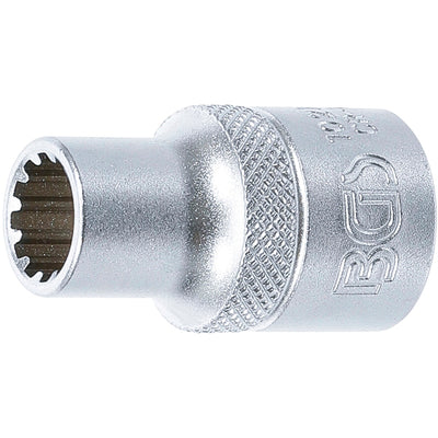 BGS Steckschlüssel-Einsatz Gear Lock - Antrieb Innenvierkant 12,5 mm (1/2") - SW 10 mm