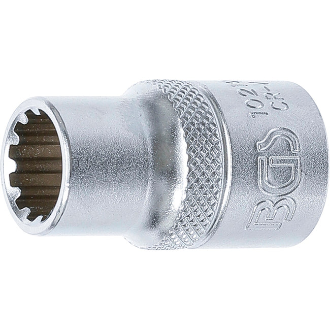 BGS Steckschlüssel-Einsatz Gear Lock - Antrieb Innenvierkant 12,5 mm (1/2") - SW 12 mm