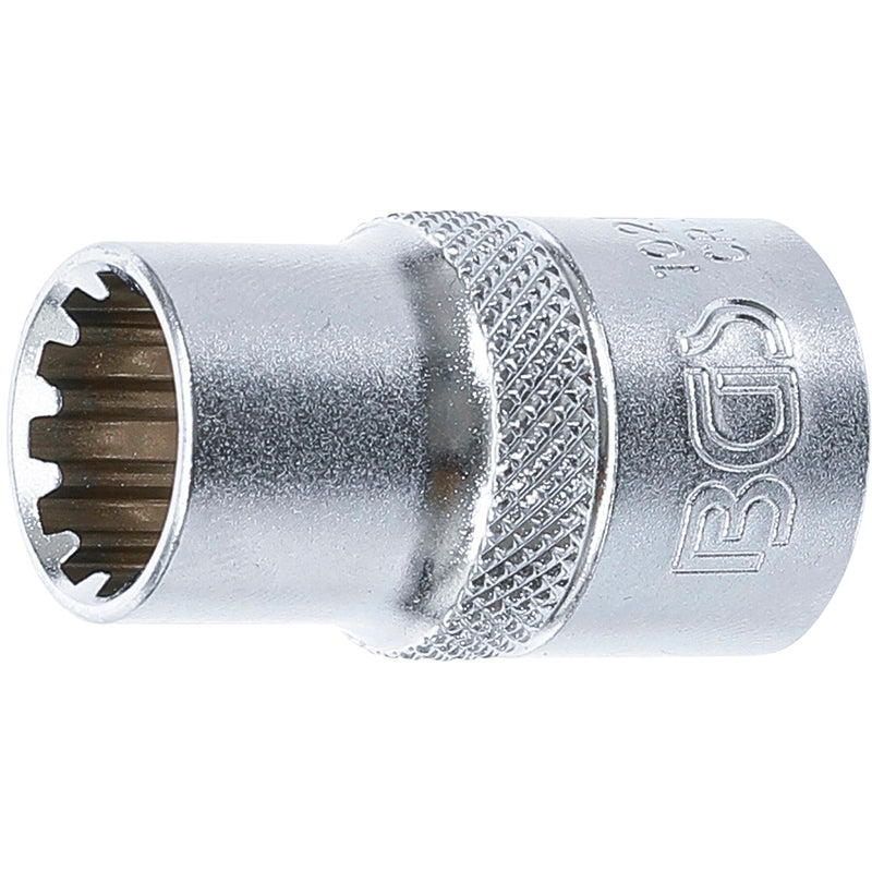 BGS Steckschlüssel-Einsatz Gear Lock - Antrieb Innenvierkant 12,5 mm (1/2") - SW 13 mm