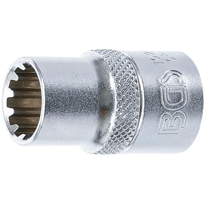 BGS Steckschlüssel-Einsatz Gear Lock - Antrieb Innenvierkant 12,5 mm (1/2") - SW 13 mm