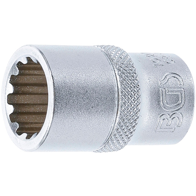 BGS Steckschlüssel-Einsatz Gear Lock - Antrieb Innenvierkant 12,5 mm (1/2") - SW 15 mm