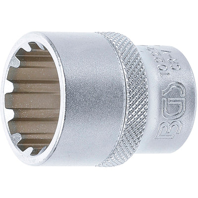 BGS Steckschlüssel-Einsatz Gear Lock - Antrieb Innenvierkant 12,5 mm (1/2") - SW 22 mm