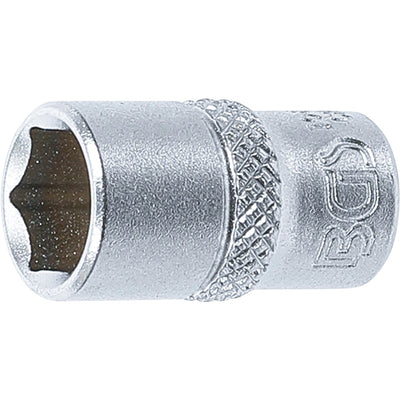 BGS Steckschlüssel-Einsatz Sechskant - Antrieb Innenvierkant 6,3 mm (1/4") - SW 3/8"