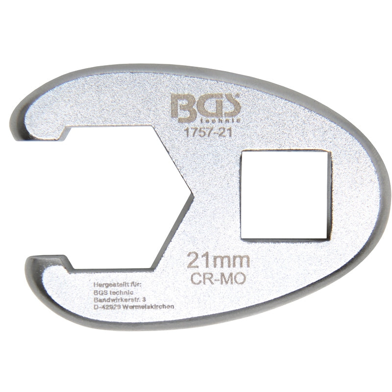 BGS Hahnenfußschlüssel - Antrieb Innenvierkant 12,5 mm (1/2") - SW 21 mm