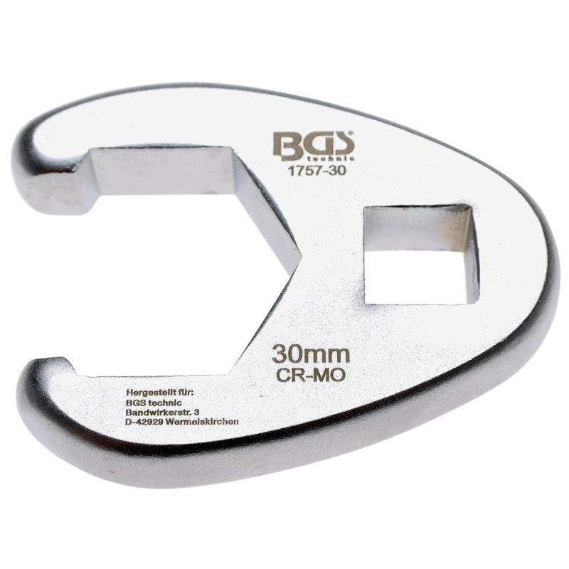 BGS Hahnenfußschlüssel - Antrieb Innenvierkant 12,5 mm (1/2") - SW 30 mm