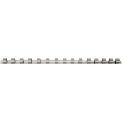 BGS Aufsteckschiene mit 15 Clips - 12,5 mm (1/2")