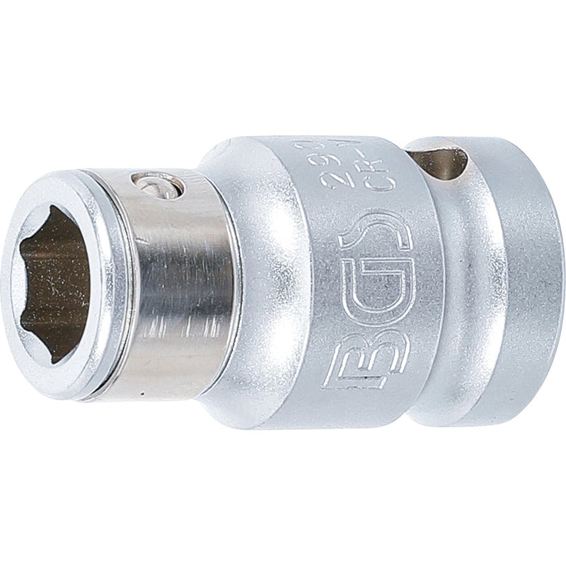 BGS Bit-Adapter mit Haltekugel - Innenvierkant 12,5 mm (1/2") - Innensechskant 10 mm (3/8")