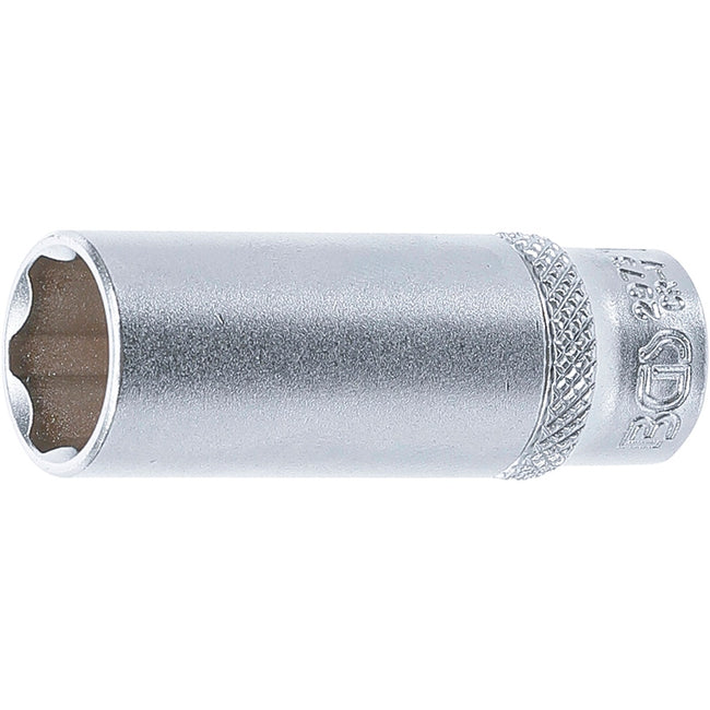 BGS Steckschlüssel-Einsatz Super Lock, tief - Antrieb Innenvierkant 6,3 mm (1/4") - SW 13 mm