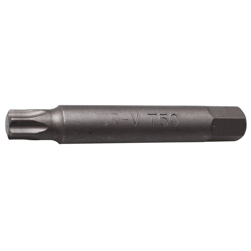 BGS Bit - Länge 75 mm - Antrieb Außensechskant 12,5 mm (1/2") - T-Profil (für Torx) T50