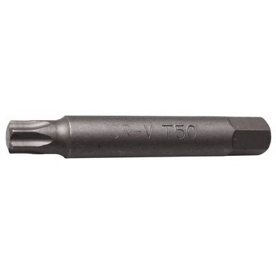 BGS Bit - Länge 75 mm - Antrieb Außensechskant 12,5 mm (1/2") - T-Profil (für Torx) T50