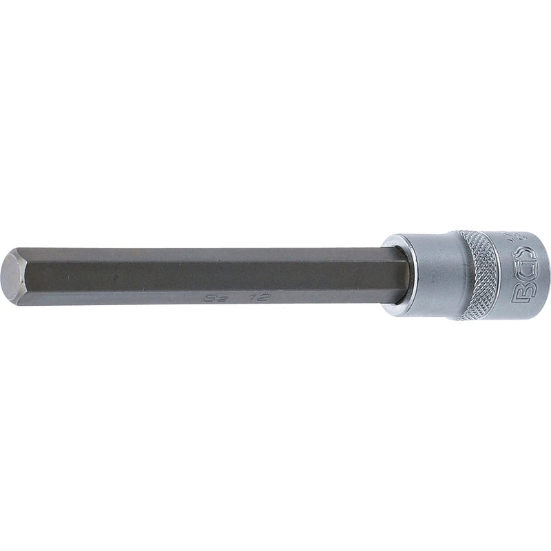 BGS Bit-Einsatz - Länge 140 mm - Antrieb Innenvierkant 12,5 mm (1/2") - Innensechskant 12 mm