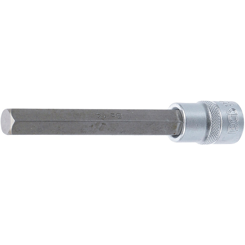 BGS Bit-Einsatz - Länge 140 mm - Antrieb Innenvierkant 12,5 mm (1/2") - Innensechskant 14 mm