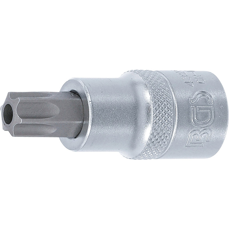 BGS Bit-Einsatz - Antrieb Innenvierkant 12,5 mm (1/2") - T-Profil (für Torx) mit Bohrung T55