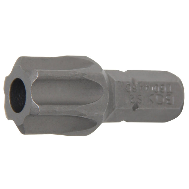 BGS Bit - Länge 30 mm - Antrieb Außensechskant 8 mm (5/16") - T-Profil (für Torx) mit Bohrung T60