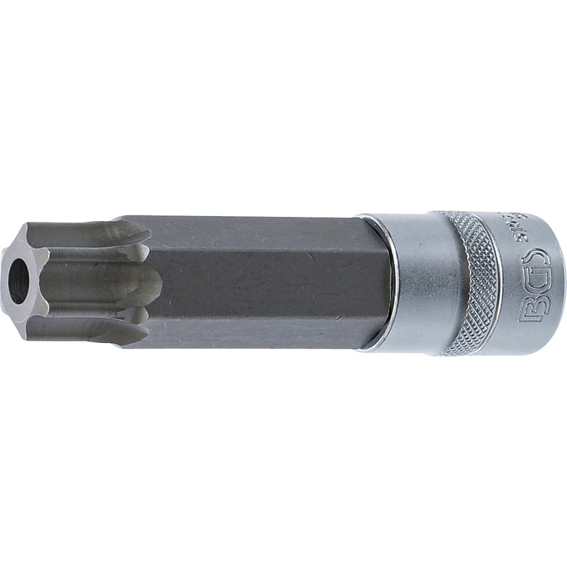 BGS Bit-Einsatz - Länge 110 mm - Antrieb Innenvierkant 12,5 mm (1/2") - T-Profil (für Torx) mit Bohrung T100