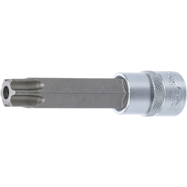 BGS Bit-Einsatz - Länge 110 mm - Antrieb Innenvierkant 12,5 mm (1/2") - T-Profil (für Torx) mit Bohrung T80