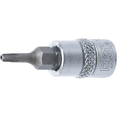 BGS Bit-Einsatz - Antrieb Innenvierkant 6,3 mm (1/4") - TS-Profil (für Torx Plus) mit Bohrung TS10