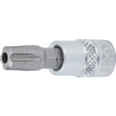 BGS Bit-Einsatz - Antrieb Innenvierkant 6,3 mm (1/4") - TS-Profil (für Torx Plus) mit Bohrung TS45