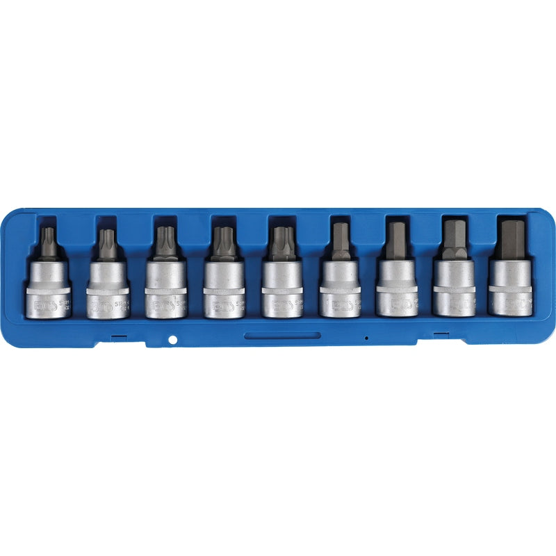 BGS Bit-Einsatz-Satz - Antrieb Innenvierkant 20 mm (3/4") - Innensechskant, T-Profil (für Torx) - 9-tlg.