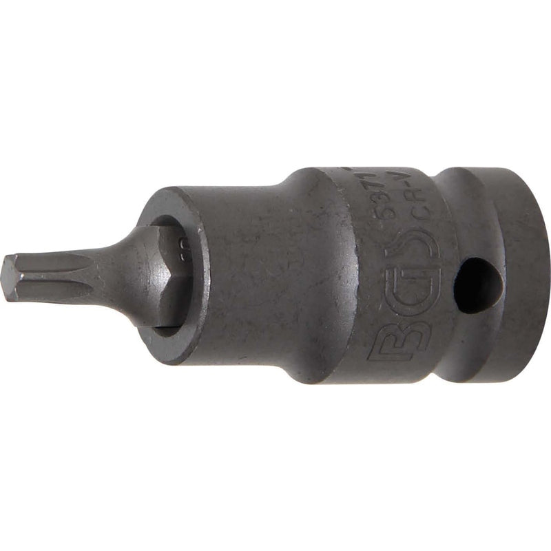 BGS Kraft-Bit-Einsatz - Länge 55 mm - Antrieb Innenvierkant 12,5 mm (1/2") - T-Profil (für Torx) T30