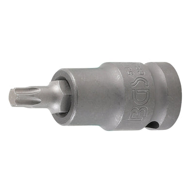 BGS Kraft-Bit-Einsatz - Länge 55 mm - Antrieb Innenvierkant 12,5 mm (1/2") - T-Profil (für Torx) T40