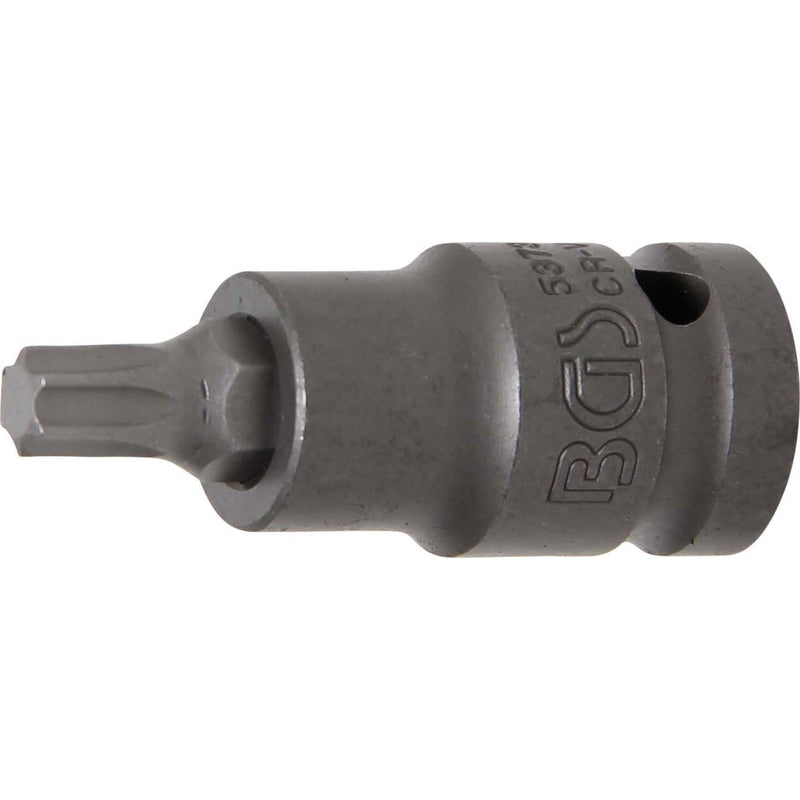 BGS Kraft-Bit-Einsatz - Länge 55 mm - Antrieb Innenvierkant 12,5 mm (1/2") - T-Profil (für Torx) T45