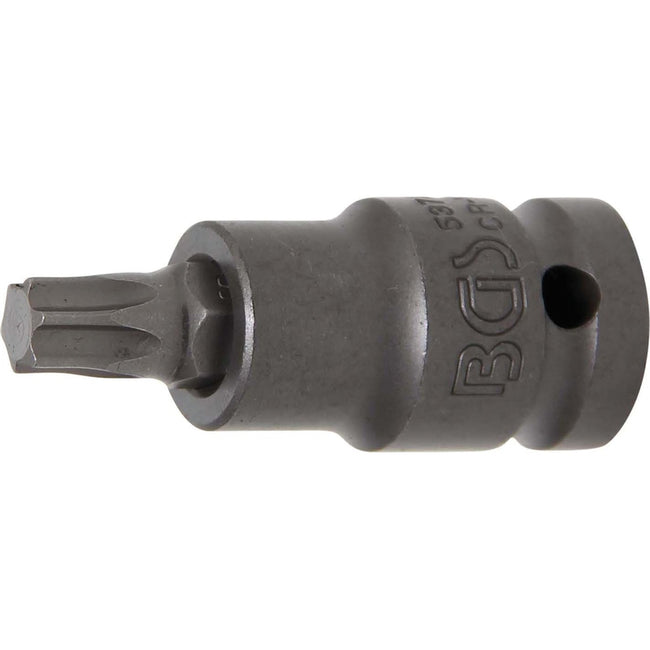 BGS Kraft-Bit-Einsatz - Länge 55 mm - Antrieb Innenvierkant 12,5 mm (1/2") - T-Profil (für Torx) T50