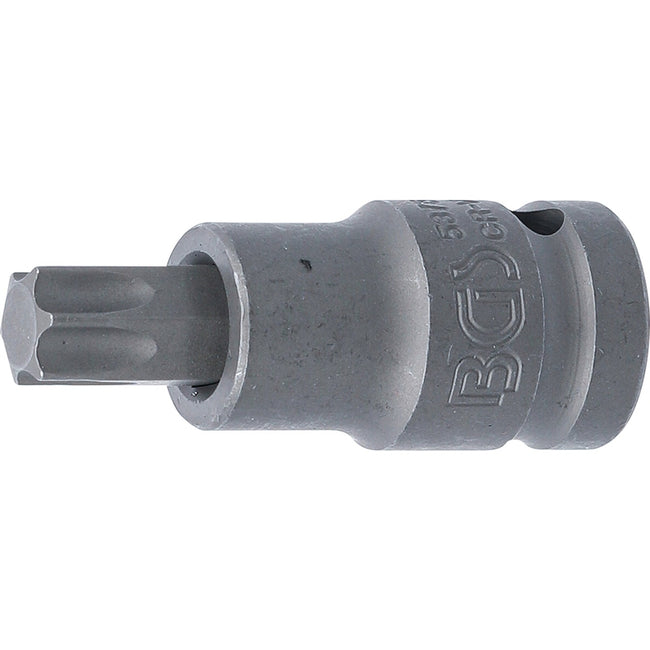 BGS Kraft-Bit-Einsatz - Länge 55 mm - Antrieb Innenvierkant 12,5 mm (1/2") - T-Profil (für Torx) T55