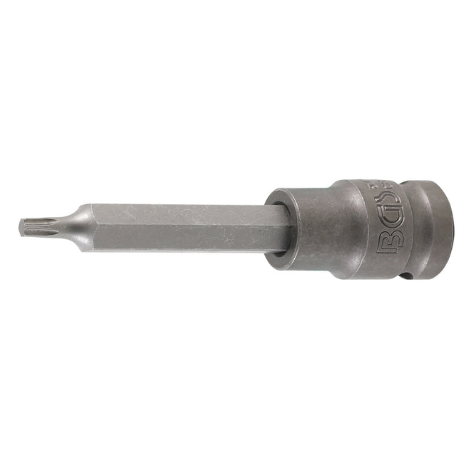 BGS Kraft-Bit-Einsatz - Länge 100 mm - Antrieb Innenvierkant 12,5 mm (1/2") - T-Profil (für Torx) T25