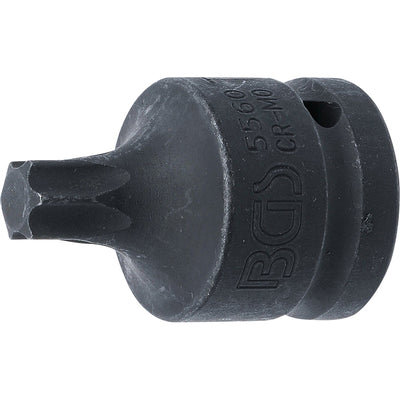 BGS Kraft-Bit-Einsatz - Länge 60 mm - Antrieb Innenvierkant 20 mm (3/4") - T-Profil (für Torx) T60