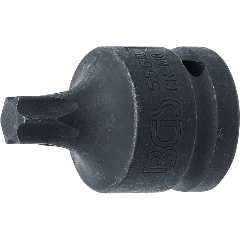 BGS Kraft-Bit-Einsatz - Länge 60 mm - Antrieb Innenvierkant 20 mm (3/4") - T-Profil (für Torx) T60