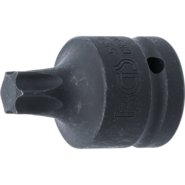 BGS Kraft-Bit-Einsatz - Länge 60 mm - Antrieb Innenvierkant 20 mm (3/4") - T-Profil (für Torx) T70