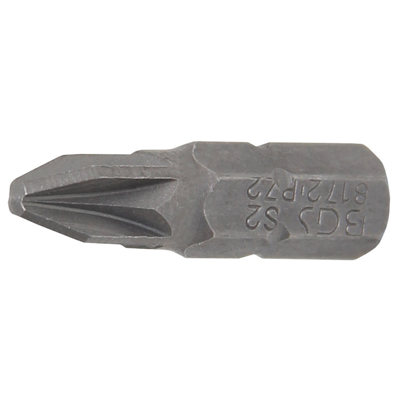 BGS Bit - Länge 25 mm - Antrieb Außensechskant 6,3 mm (1/4") - Kreuzschlitz PZ2