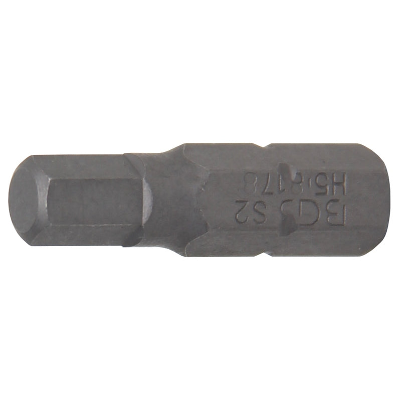 BGS Bit - Länge 25 mm - Antrieb Außensechskant 6,3 mm (1/4") - Innensechskant 5 mm