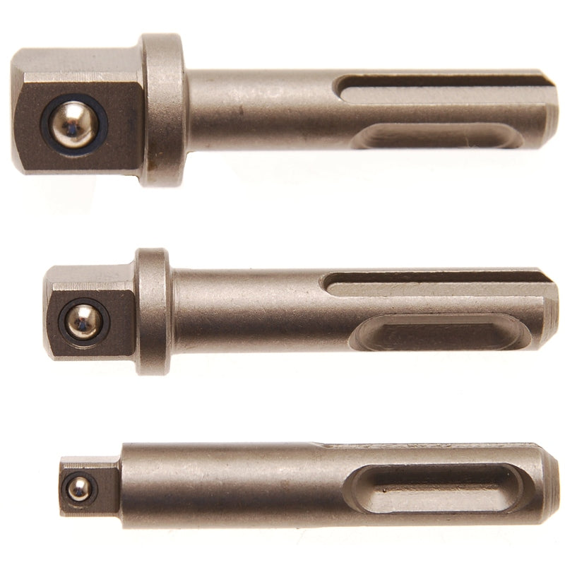 BGS Adapter-Satz - SDS - Außenvierkant 6,3 mm (1/4"), 10 mm (3/8"), 12,5 mm (1/2") - 3-tlg.