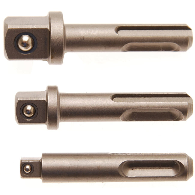 BGS Adapter-Satz - SDS - Außenvierkant 6,3 mm (1/4"), 10 mm (3/8"), 12,5 mm (1/2") - 3-tlg.