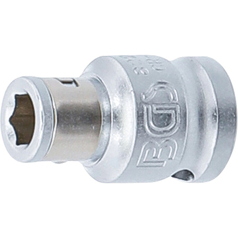 BGS Bit-Adapter mit Haltekugel - Innenvierkant 10 mm (3/8") - Innensechskant 6,3 mm (1/4")